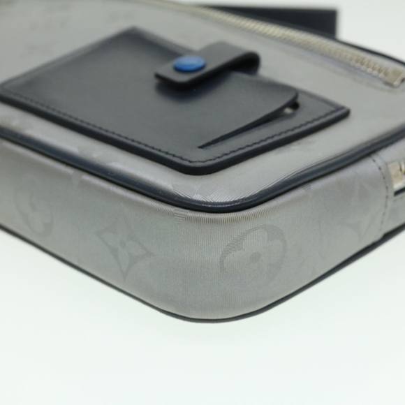 LOUIS VUITTON Monogram satellite alpha Clutch Bag Silver M44171 LV Auth 32344A - Picture 14 of 16